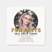 おもしろい事モダン実の写真卒業会 スタンダードカクテルナプキン (正面)