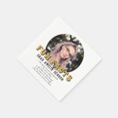 おもしろい事モダン実の写真卒業会 スタンダードカクテルナプキン (角)