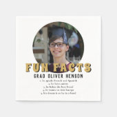 おもしろい事モダン実の写真卒業会 スタンダードカクテルナプキン (正面)