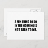 おもしろい事午前中の話さない ポストカード (正面/裏面)