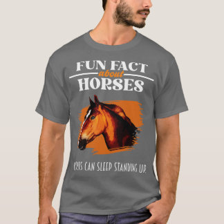 おもしろい事実について馬馬好き Tシャツ