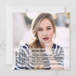 おもしろい事実の卒業発表2枚モダン写真