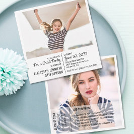 おもしろい事実の卒業発表2枚モダン写真