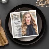 おもしろい事実は卒業写真を知っていたモダン スタンダードカクテルナプキン