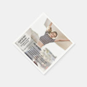 おもしろい事実は卒業写真を知っていたモダン スタンダードカクテルナプキン (角)