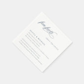 おもしろい事実エレガント単にタイポグラフィ結婚の スタンダードカクテルナプキン (角)