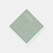 おもしろい事実エレガント単にタイポグラフィ結婚の スタンダードカクテルナプキン (角)