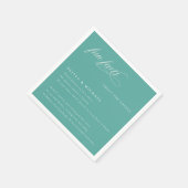 おもしろい事実エレガント単にタイポグラフィ結婚の スタンダードカクテルナプキン (角)