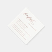 おもしろい事実エレガント単にタイポグラフィ結婚の スタンダードカクテルナプキン (角)