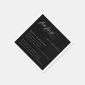 おもしろい事実エレガント単にタイポグラフィ結婚の スタンダードカクテルナプキン (角)