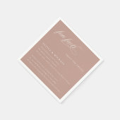 おもしろい事実エレガント単にタイポグラフィ結婚の スタンダードカクテルナプキン (角)