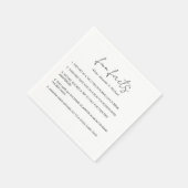 おもしろい事実モダンタイポグラフィ結婚白黒 スタンダードカクテルナプキン (角)