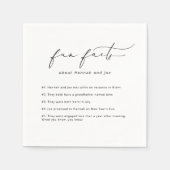 おもしろい事実モダン書結婚道 スタンダードカクテルナプキン (正面)