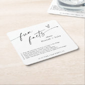 おもしろい事実結婚のコースター |コースタパーソナライズされたー スクエアペーパーコースター (アングル)