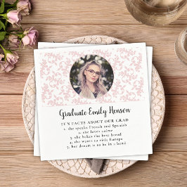 おもしろい事実 ピンク ロココ 卒業写真 卒業  ナ スタンダードカクテルナプキン