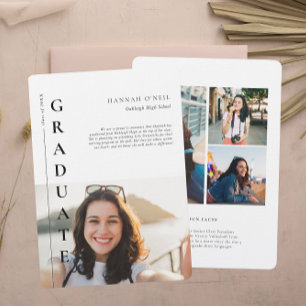 おもしろい事実  写真モダンシンプルの告知 招待状