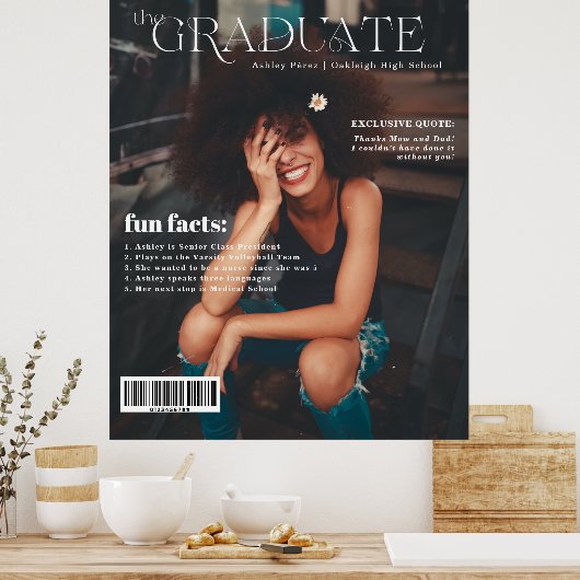 おもしろい事実 |大学院マガジンのカバー写真 ポスター (キッチン)