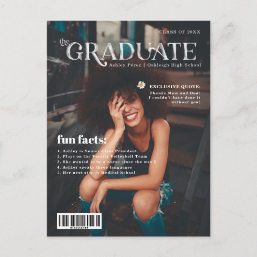 おもしろい事実 |大学院マガジンのカバー写真 案内ポストカード (正面)