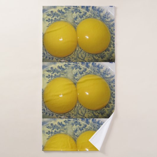 おもしろい二卵鶏卵 バスタオルセット (バスタオル)