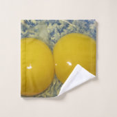 おもしろい二卵鶏卵 バスタオルセット (ウォッシュタオル)