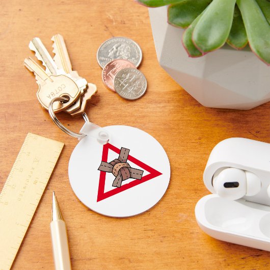 おもしろい交通渋滞警告の道路標識 キーホルダー