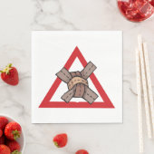 おもしろい交通渋滞警告の道路標識 スタンダードランチョンナプキン (インサイチュ)