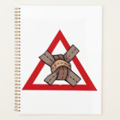 おもしろい交通渋滞警告の道路標識 プランナー手帳 (正面)