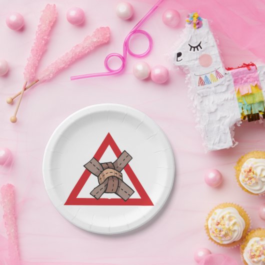 おもしろい交通渋滞警告の道路標識 ペーパープレート (パーティー)