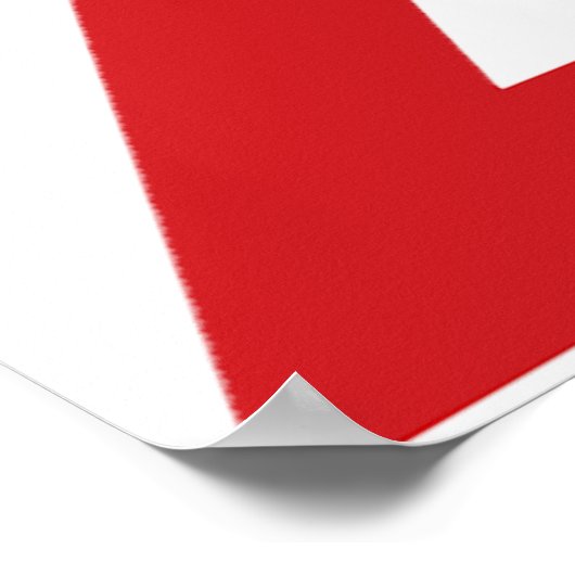 おもしろい交通渋滞警告の道路標識 ポスター (角)