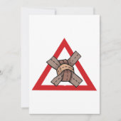 おもしろい交通渋滞警告の道路標識 招待状 (正面)