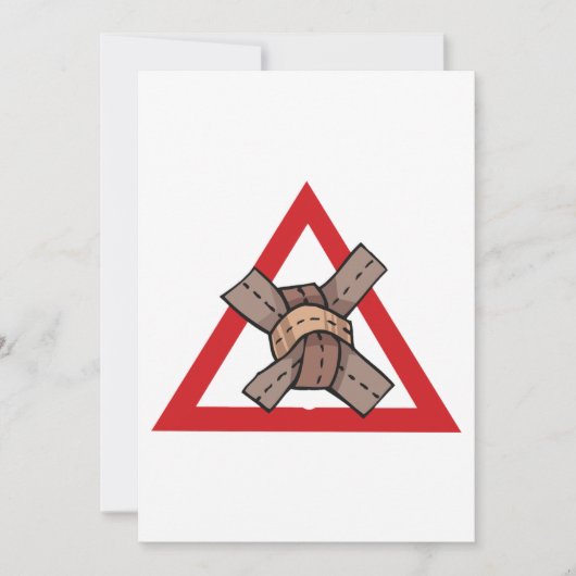 おもしろい交通渋滞警告の道路標識 招待状 (正面)