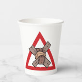 おもしろい交通渋滞警告の道路標識 紙コップ (正面)
