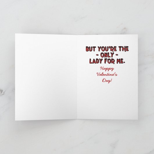 「おもしろい人気がある」ヴィンテージレトロバレンタインデー シーズンカード (内部)