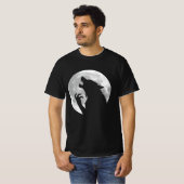 おもしろい人狼フルムーンフェイスハロウィーン Tシャツ (正面フル)