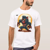 おもしろい人狼漫画 Tシャツ (正面)