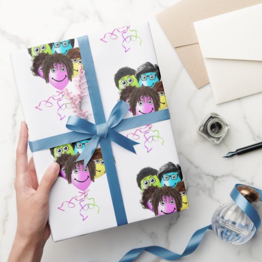 おもしろい人誕生日バルーン ラッピングペーパー (ギフト)