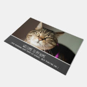 . .おもしろい人間の家に猫がようこそ ドアマット (アングル)