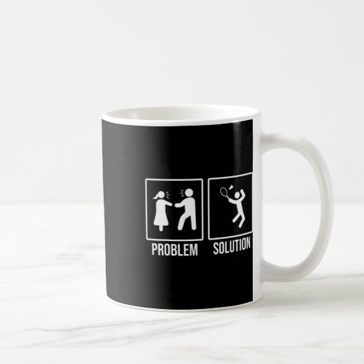 おもしろい人間関係とバドミントン コーヒーマグカップ (右)