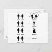 おもしろい人間関係 ポストカード (正面/裏面)