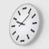 おもしろい今時間を記録して下さい ラージ壁時計 (傾斜)