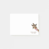 おもしろい付箋よくはしゃぐキリンカスタム文字 ポストイット (正面)