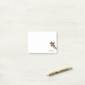 おもしろい付箋よくはしゃぐキリンカスタム文字 ポストイット (デスク上)