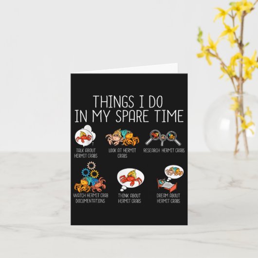 おもしろい仙人カニペットギフトユニアダルトブラックユーモア カード (黄色い花)