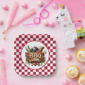 おもしろい任意の目的BBQパーティー ペーパープレート (パーティー)