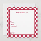 おもしろい任意の目的BBQパーティー 招待状 (裏面)