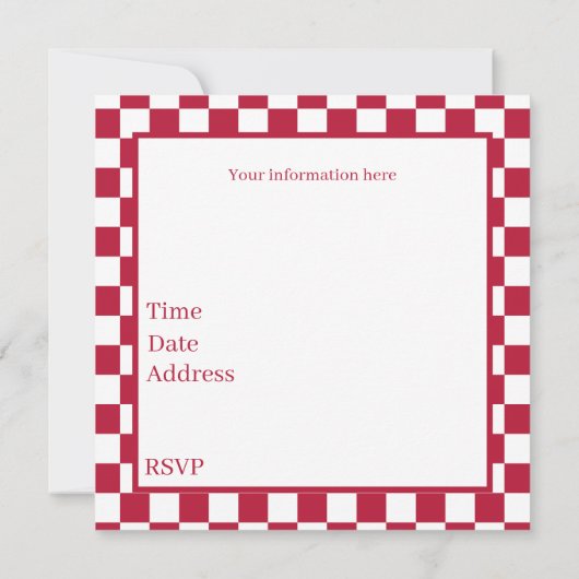 おもしろい任意の目的BBQパーティー 招待状 (裏面)