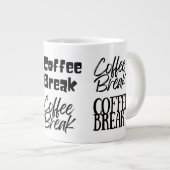 おもしろい休憩のサイズ超過 ジャンボコーヒーマグカップ (正面右)