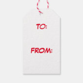 おもしろい休日かわいい羊のクリスマスの漫画 ギフトタグ (裏面)