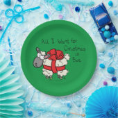 おもしろい休日かわいい羊のクリスマスの漫画 ペーパープレート (パーティー)