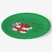 おもしろい休日かわいい羊のクリスマスの漫画 ペーパープレート (アングル)